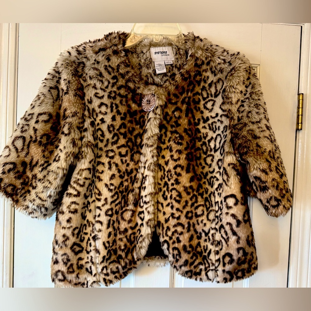 Leopard Print Teddy Jacket - image 1